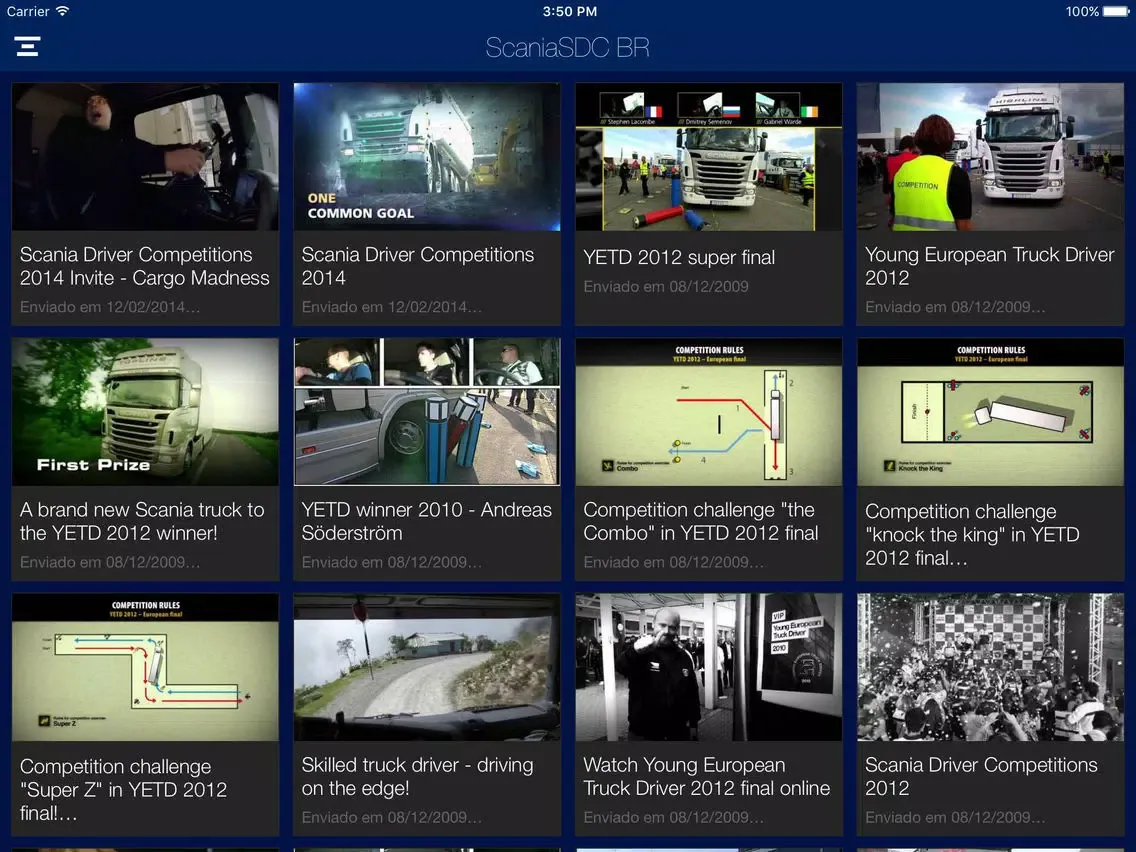 Capturas de tela do Scania Driver Competitions - Brasil iPad 