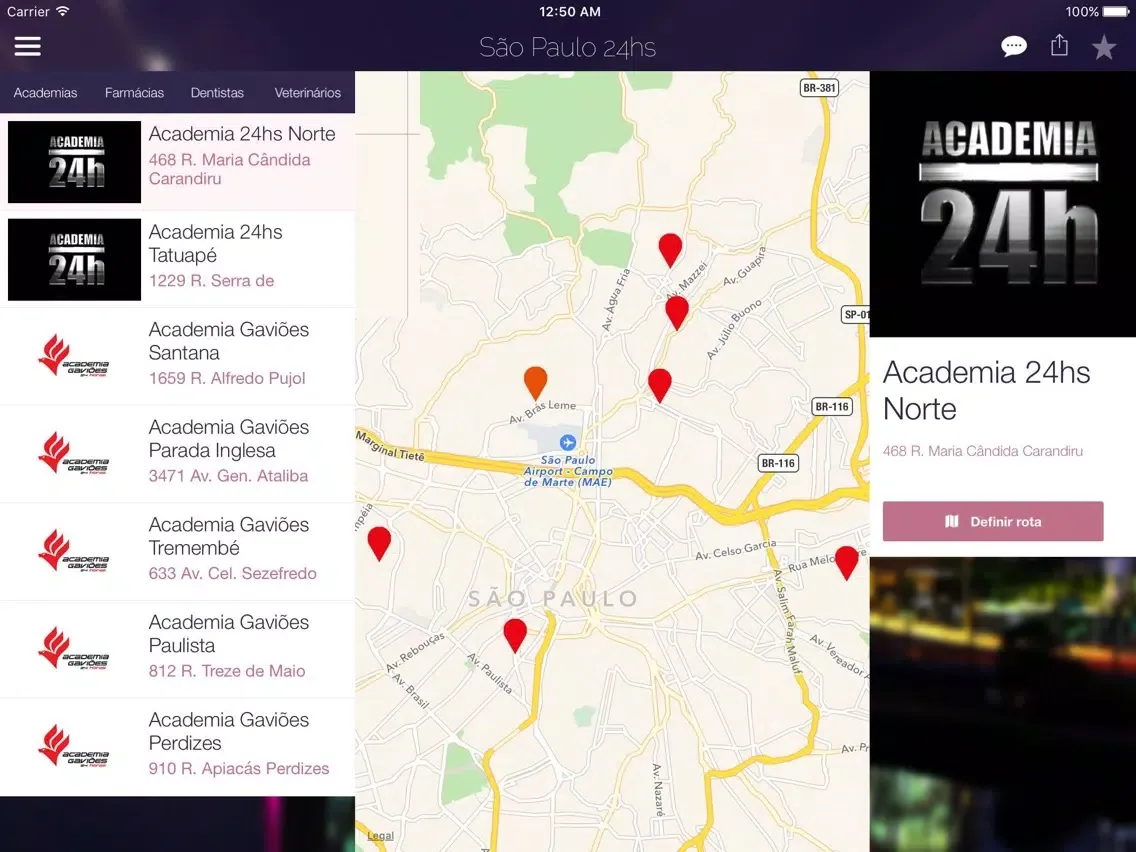 Zrzuty ekranu São Paulo 24hs iPad 