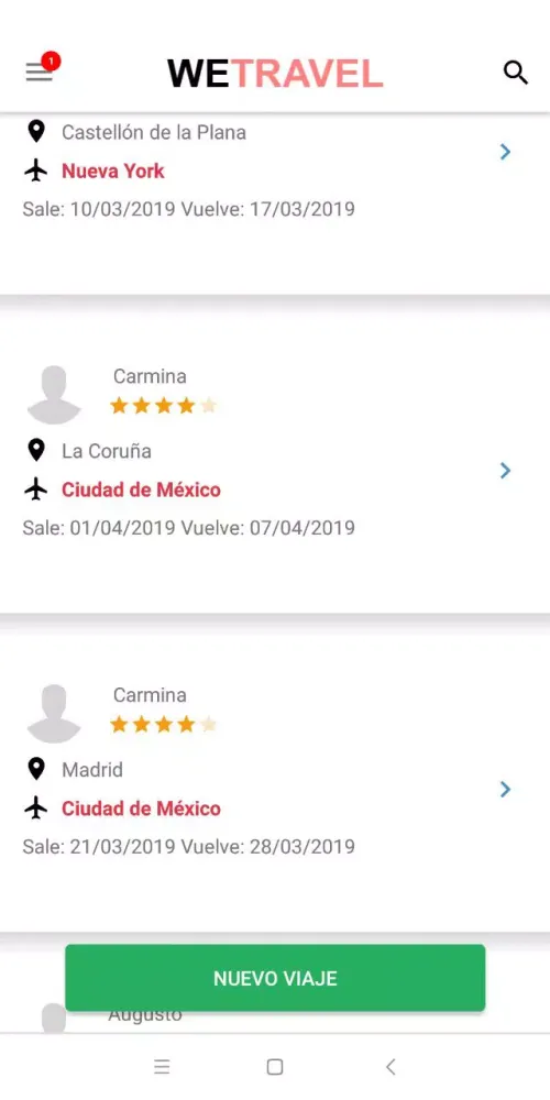 Скриншоты wetravel, una nueva forma de c