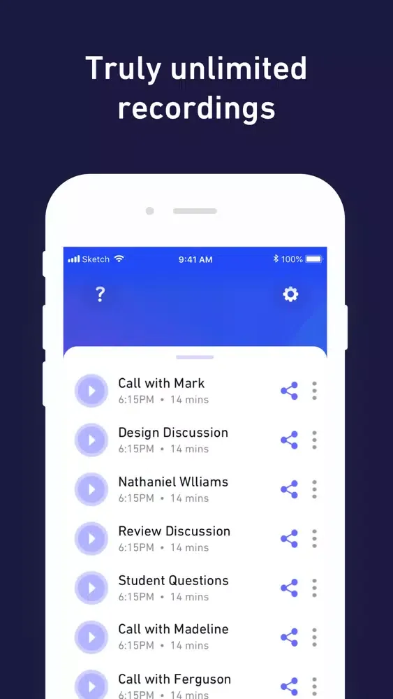 Capturas de pantalla de Call Recorder - Unlimited