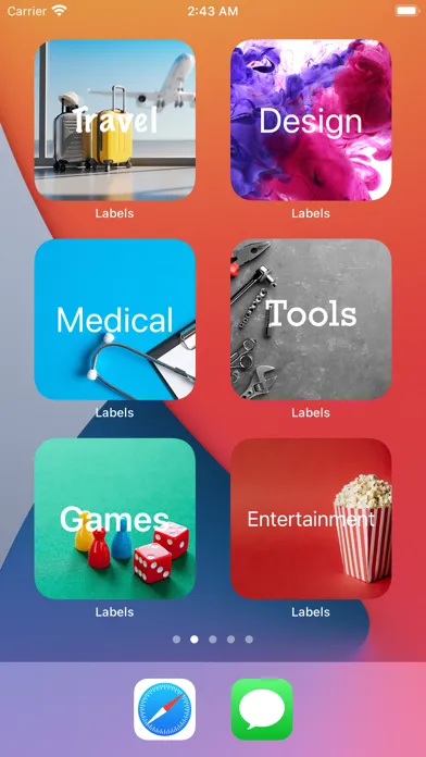 Capturas de pantalla de Labels Widget