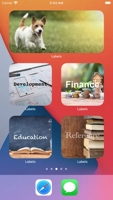Capturas de pantalla de Labels Widget