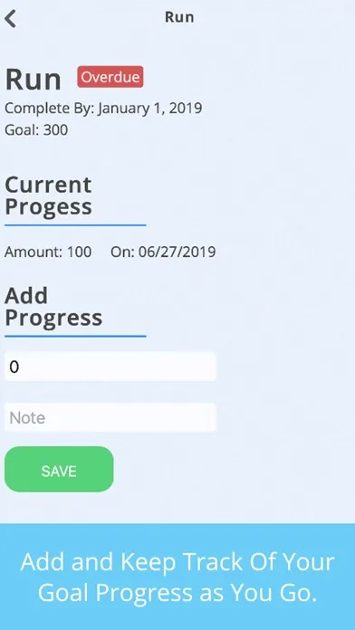 Simple Goals Tracker Screenshots