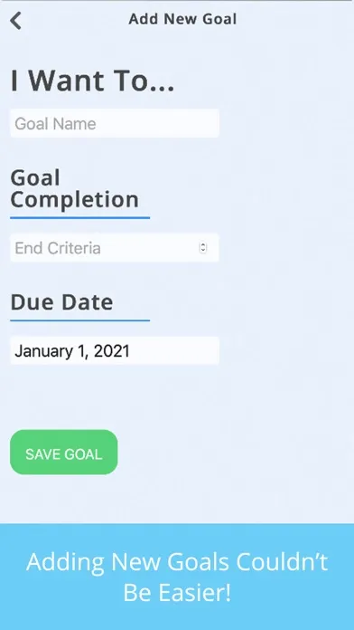 Simple Goals Tracker Screenshots