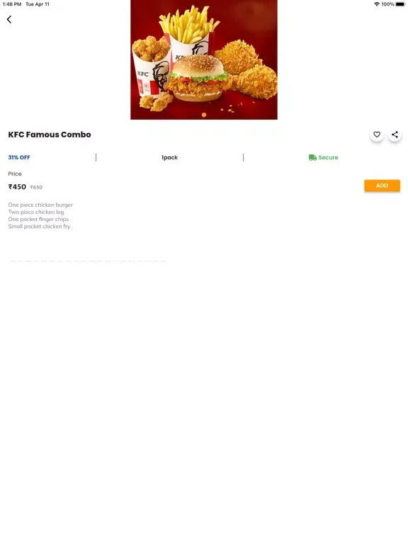 Zrzuty ekranu Eddy food and grocery delivery iPad 