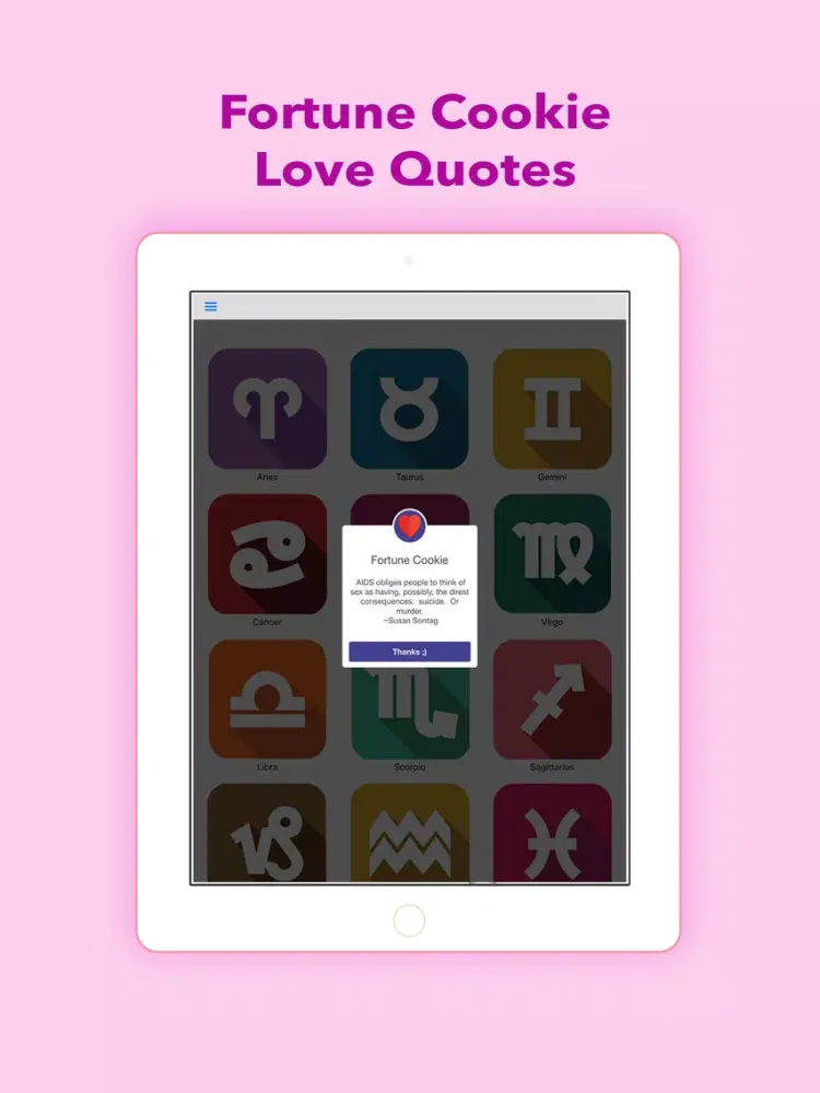 Capturas de tela do Love Horoscope 2019 iPad 