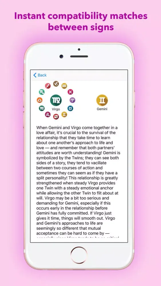 Capturas de tela do Love Horoscope 2019