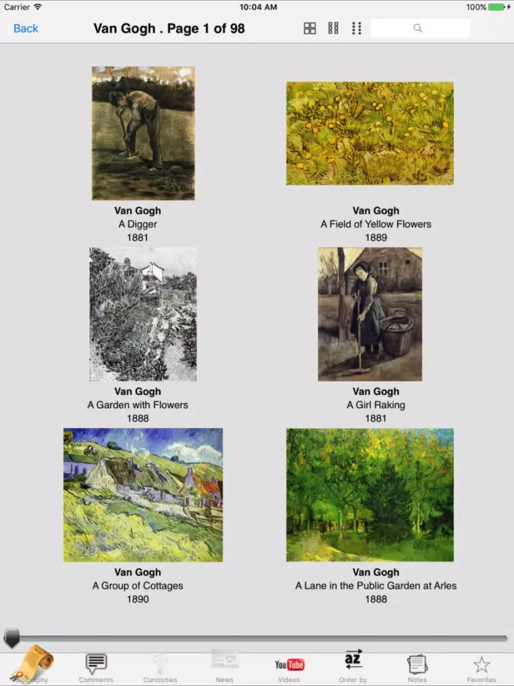 Capturas de pantalla de artDatabase - The Art Guide iPad 