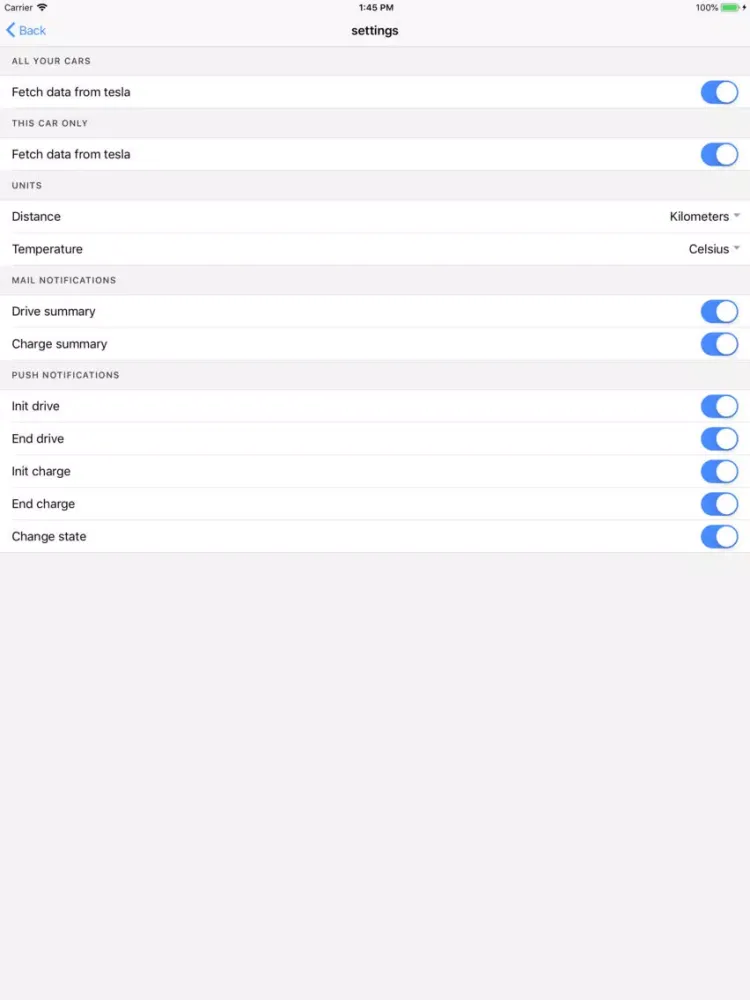Ảnh chụp màn hình của Spy for Tesla iPad 