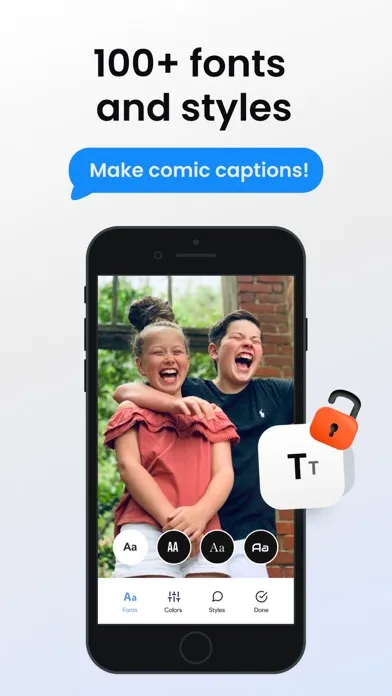 Capturas de tela do Speech Bubble: Photo Captions