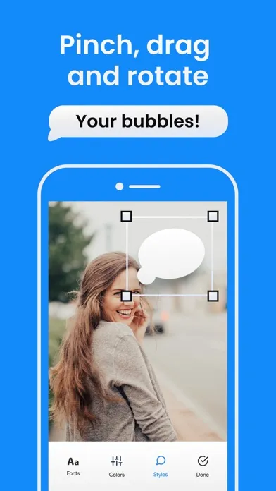 Capturas de tela do Speech Bubble: Photo Captions