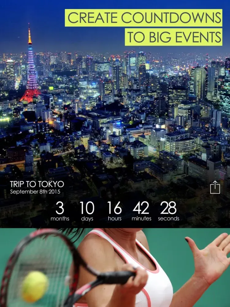 Countdown to Events and Share Timer Countdowns with 3, 2, 1 for Instagram iPad  スクリーンショット