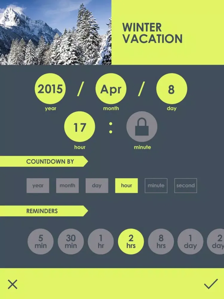 Countdown to Events and Share Timer Countdowns with 3, 2, 1 for Instagram iPad  スクリーンショット