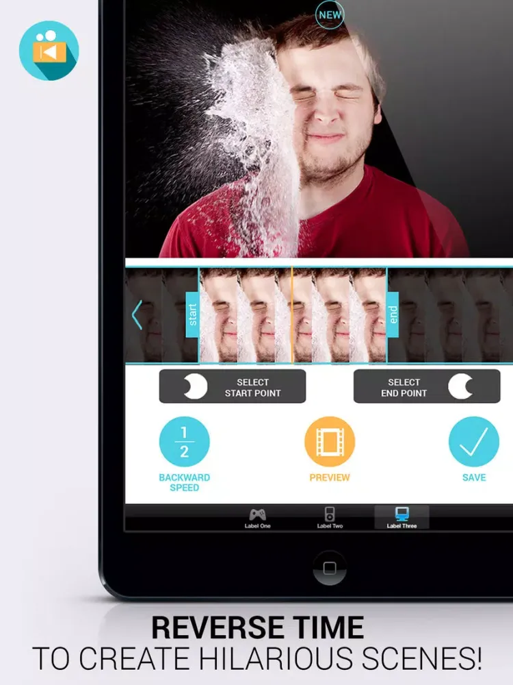 Скриншоты Backward Video - Reverse movie clips with slo-mo rewind editing for Vine and Instagram iPad 