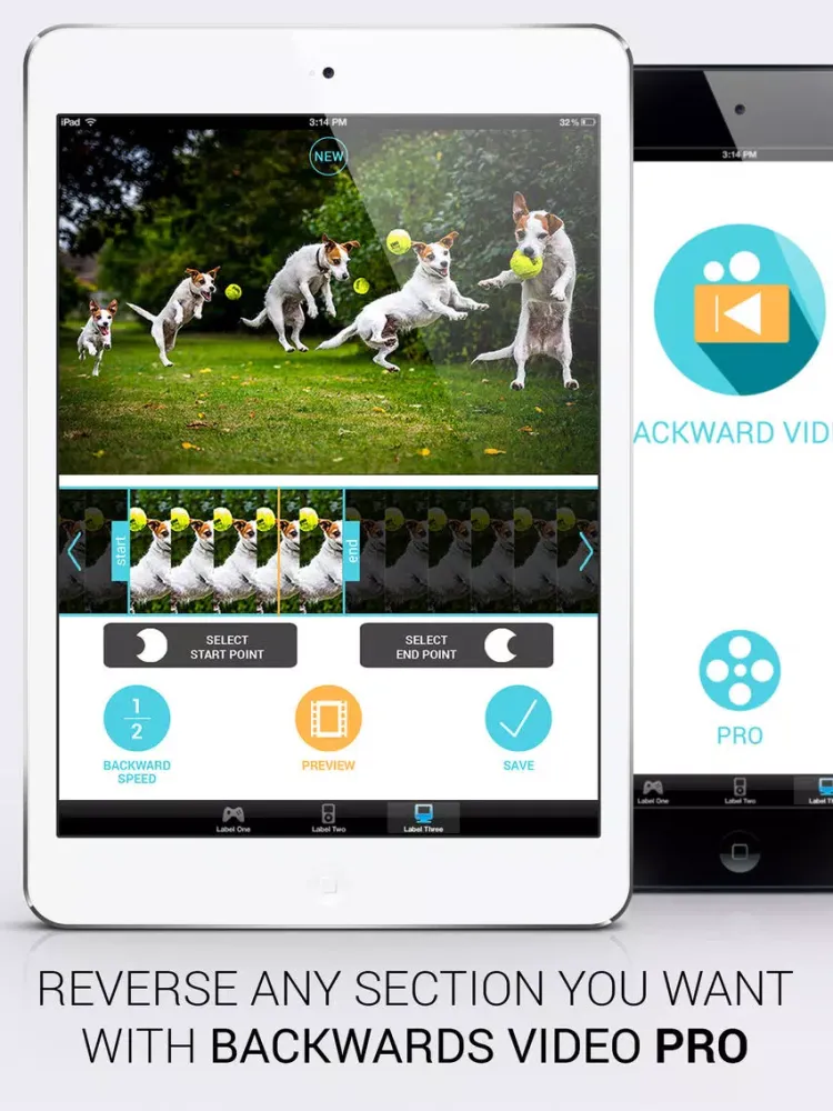 Скриншоты Backward Video - Reverse movie clips with slo-mo rewind editing for Vine and Instagram iPad 