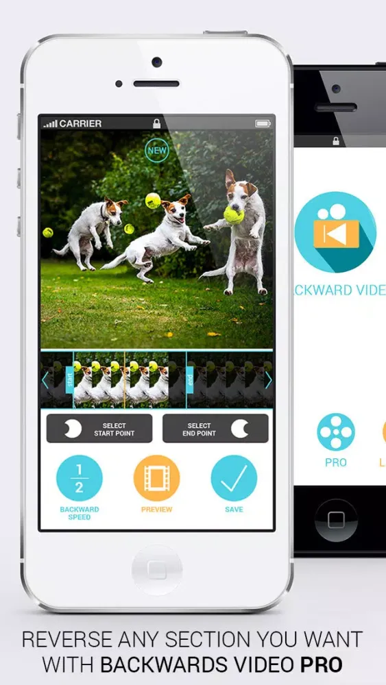Скриншоты Backward Video - Reverse movie clips with slo-mo rewind editing for Vine and Instagram