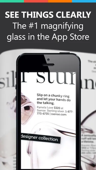 Captures d'écran de Magnifying Glass Reader with Light for iPhone