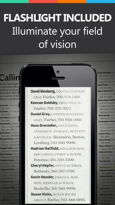 Captures d'écran de Magnifying Glass Reader with Light for iPhone