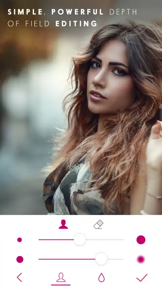 Capturas de tela do Portrait+ Shallow Depth of Field Mode Photo Editor