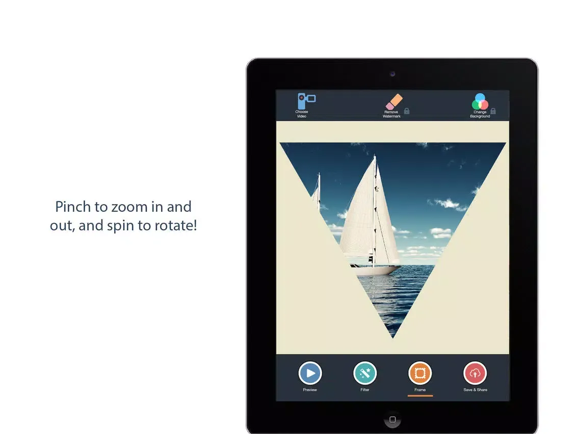 Captures d'écran de Square Video + Crop Resize Fit Zoom & Rotate Vids iPad 