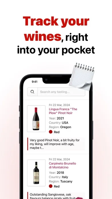 Ảnh chụp màn hình của Wine Tracker: Tasting Notes
