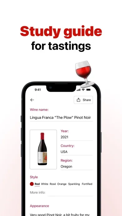 Ảnh chụp màn hình của Wine Tracker: Tasting Notes