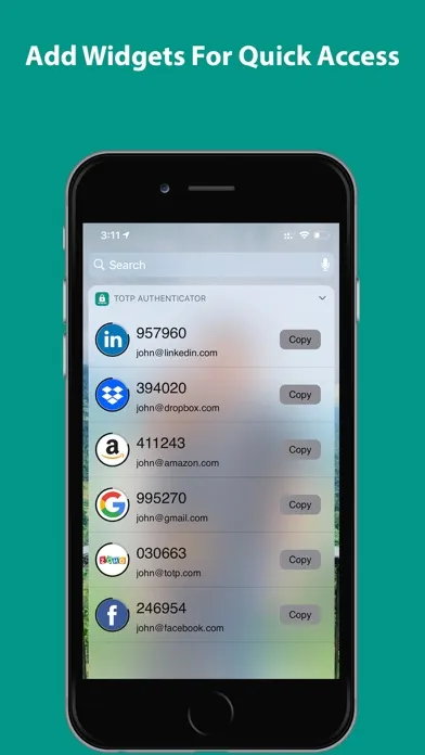 TOTP Authenticator – Fast 2FA Screenshots