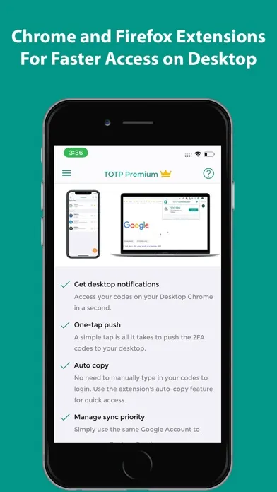 TOTP Authenticator – Fast 2FA Screenshots