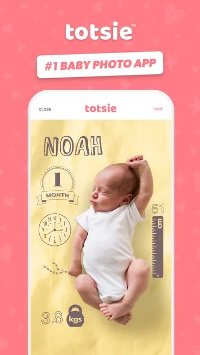 Totsie – Baby Photo Editor سکرین شاٹس