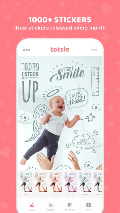Totsie – Baby Photo Editor سکرین شاٹس