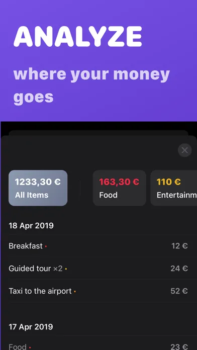 ภาพหน้าจอของ One-Time Budgets Money Tracker