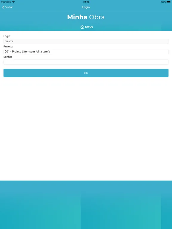 Tangkapan skrin Minha Obra iPad 