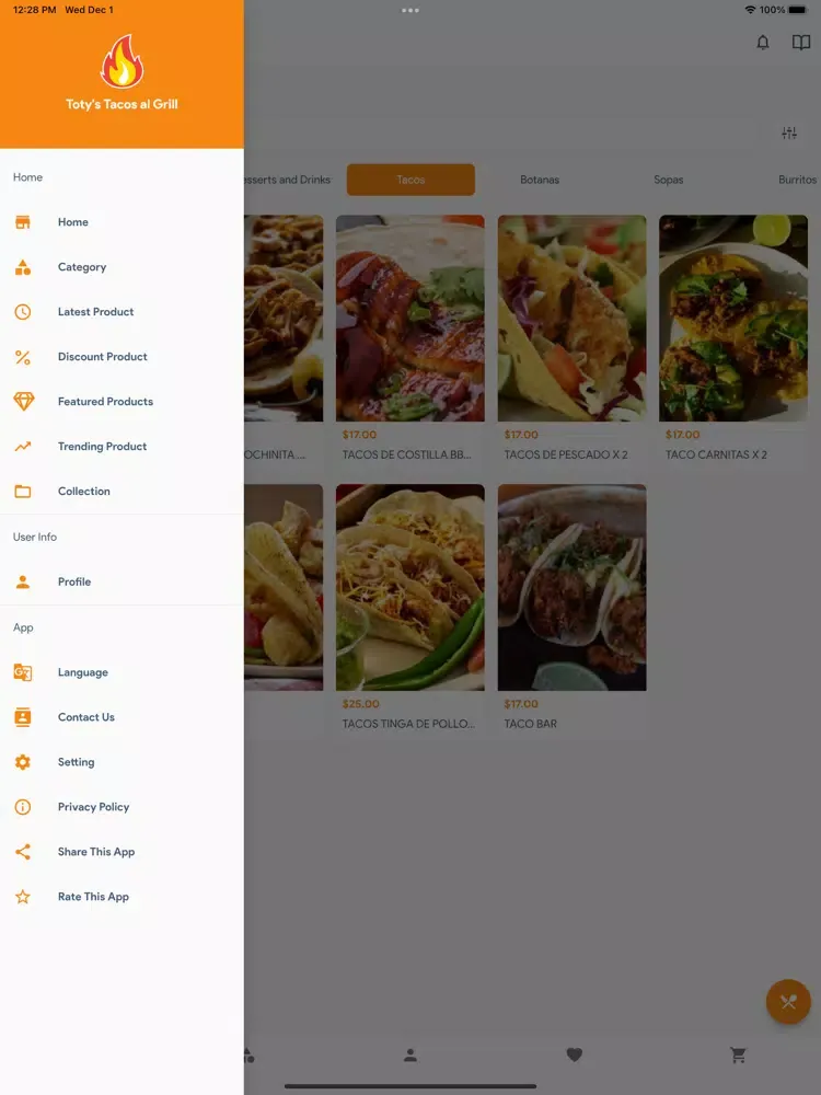 تصاویر Toty's Tacos al Grill iPad 