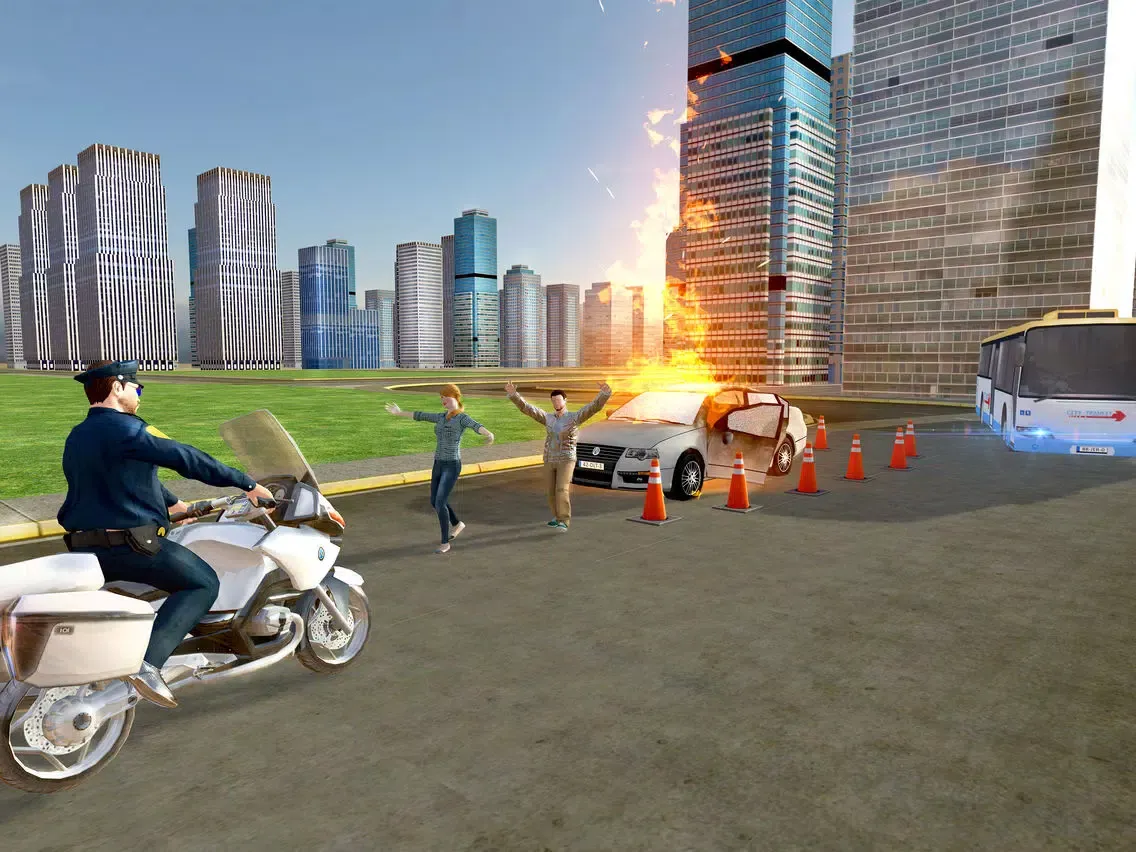 Flying Police Bike Rider 2016 - Ride & Fly Motorcyle in the City To be a Best Traffic police iPad  Screenshots