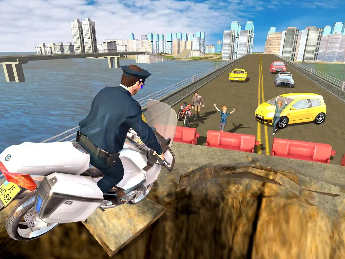 Flying Police Bike Rider 2016 - Ride & Fly Motorcyle in the City To be a Best Traffic police iPad  Screenshots