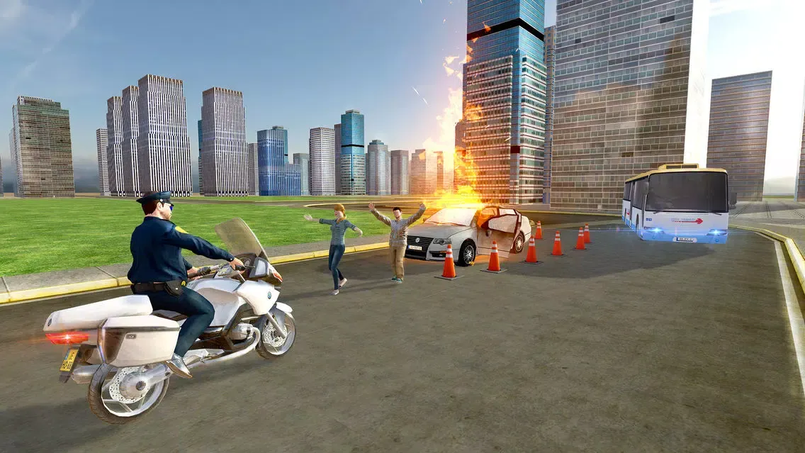 Flying Police Bike Rider 2016 - Ride & Fly Motorcyle in the City To be a Best Traffic police Screenshots