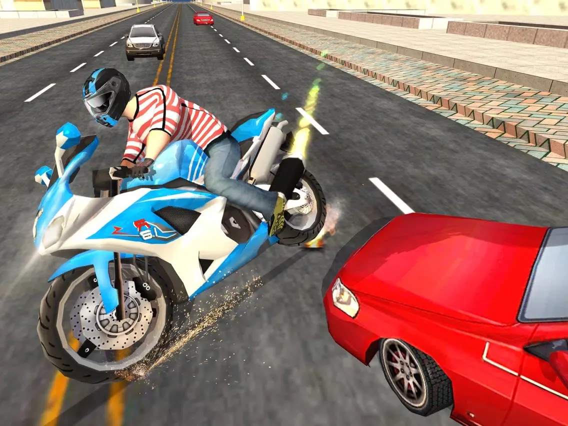 Highway Traffic Bike Escape 3D - Be a Bike Racer In This Motorcycle Game For FREE iPad  Screenshots