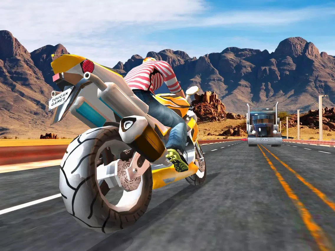 Highway Traffic Bike Escape 3D - Be a Bike Racer In This Motorcycle Game For FREE iPad  Screenshots