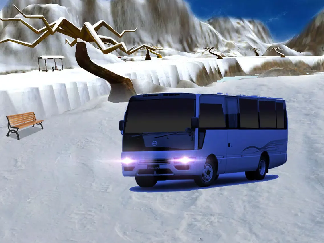 Captures d'écran de Offroad Snow Hill Bus Drive 3D - Enjoy Tourist Driving Adventure 2016 iPad 