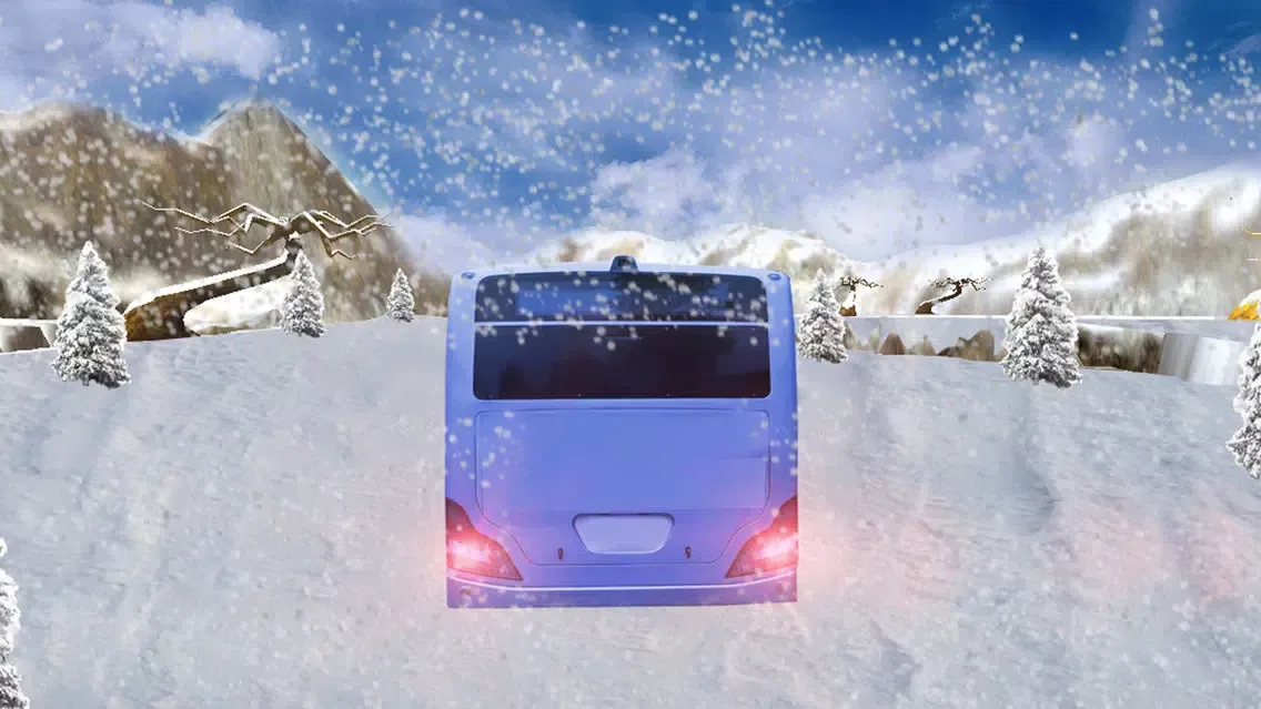 Captures d'écran de Offroad Snow Hill Bus Drive 3D - Enjoy Tourist Driving Adventure 2016