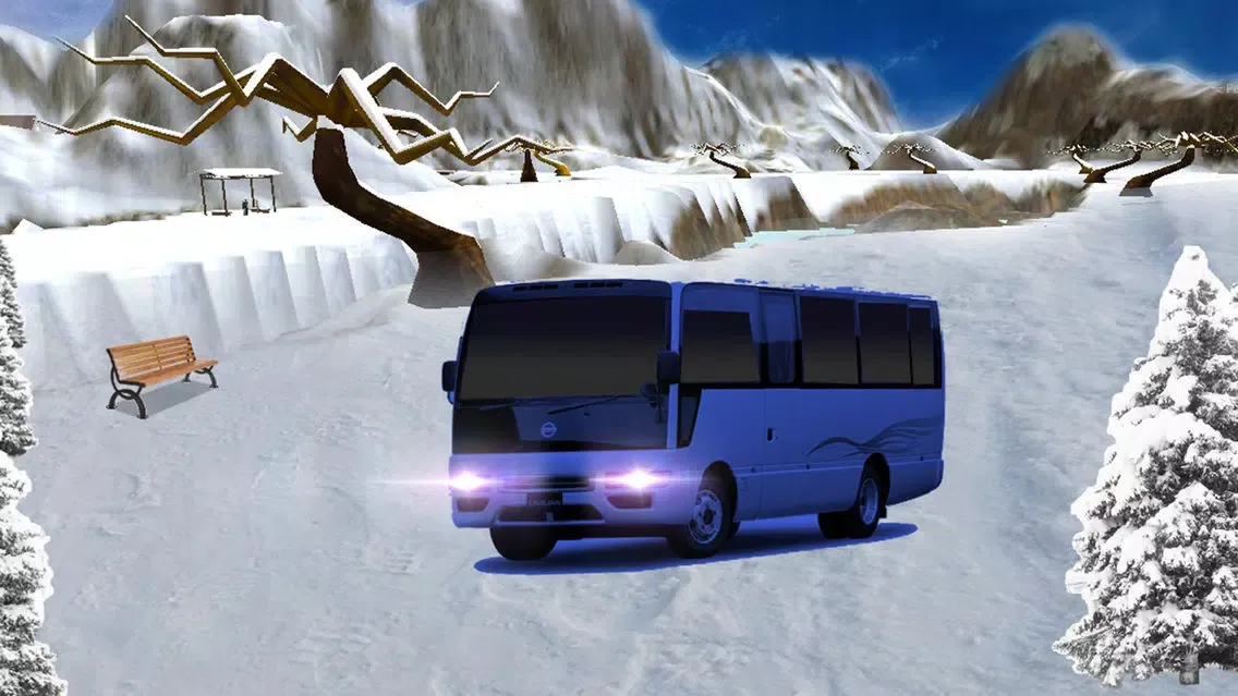 Captures d'écran de Offroad Snow Hill Bus Drive 3D - Enjoy Tourist Driving Adventure 2016