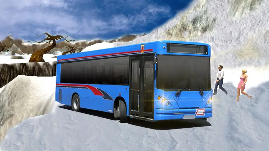 Captures d'écran de Offroad Snow Hill Bus Drive 3D - Enjoy Tourist Driving Adventure 2016