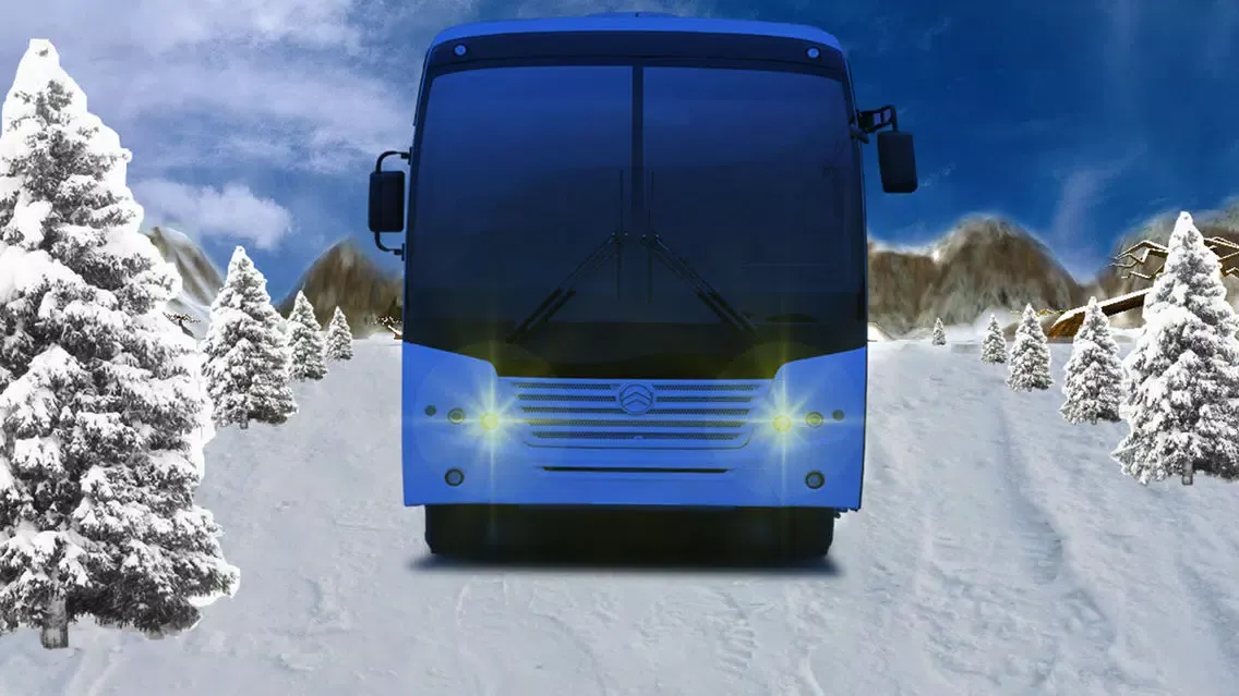 Captures d'écran de Offroad Snow Hill Bus Drive 3D - Enjoy Tourist Driving Adventure 2016