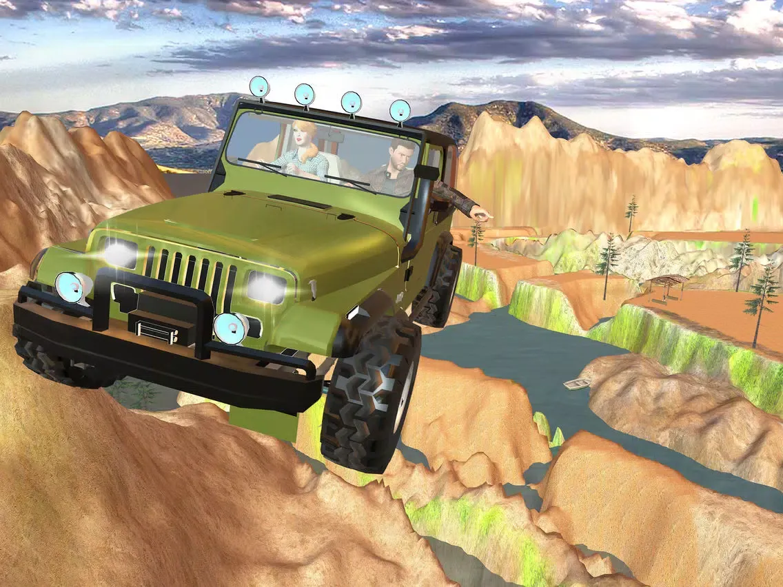 صور Offroad 4x4 Hill Flying Jeep - Fly & Drive Jeep in Hill Environment iPad 