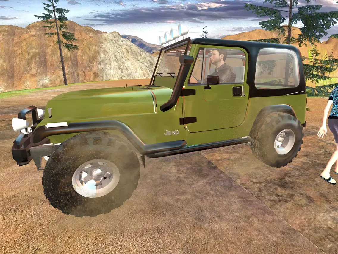صور Offroad 4x4 Hill Flying Jeep - Fly & Drive Jeep in Hill Environment iPad 
