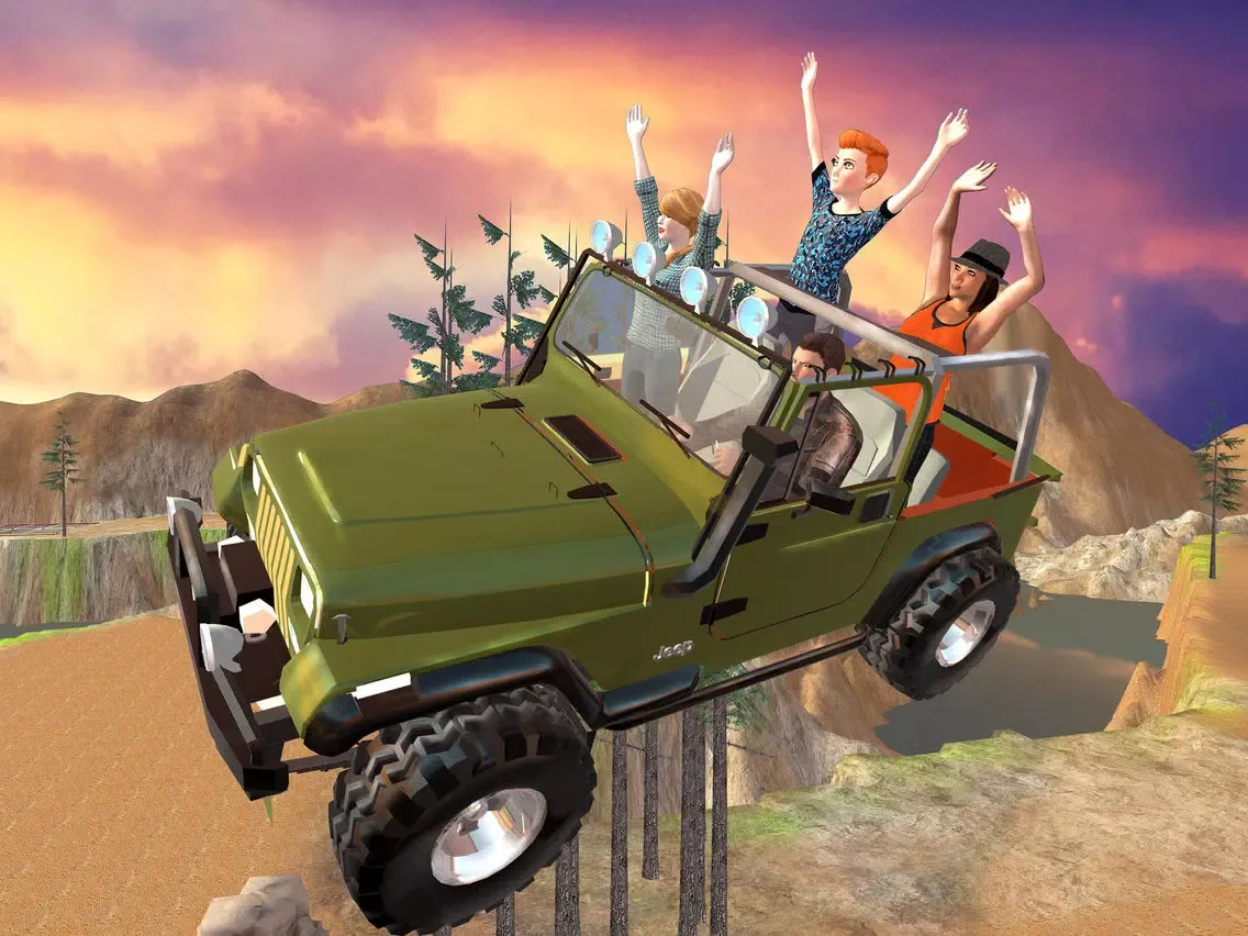 صور Offroad 4x4 Hill Flying Jeep - Fly & Drive Jeep in Hill Environment iPad 