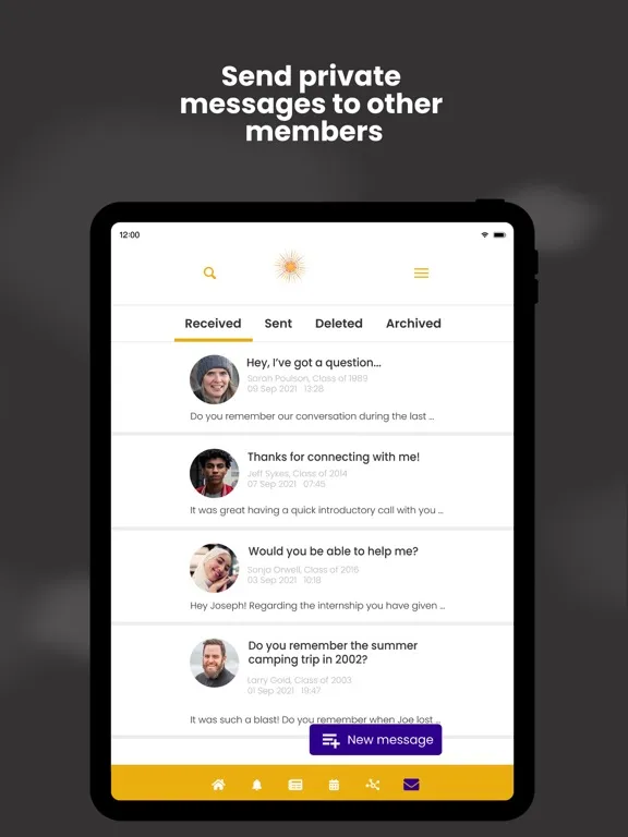 Ảnh chụp màn hình của Stars Alumni Community iPad 