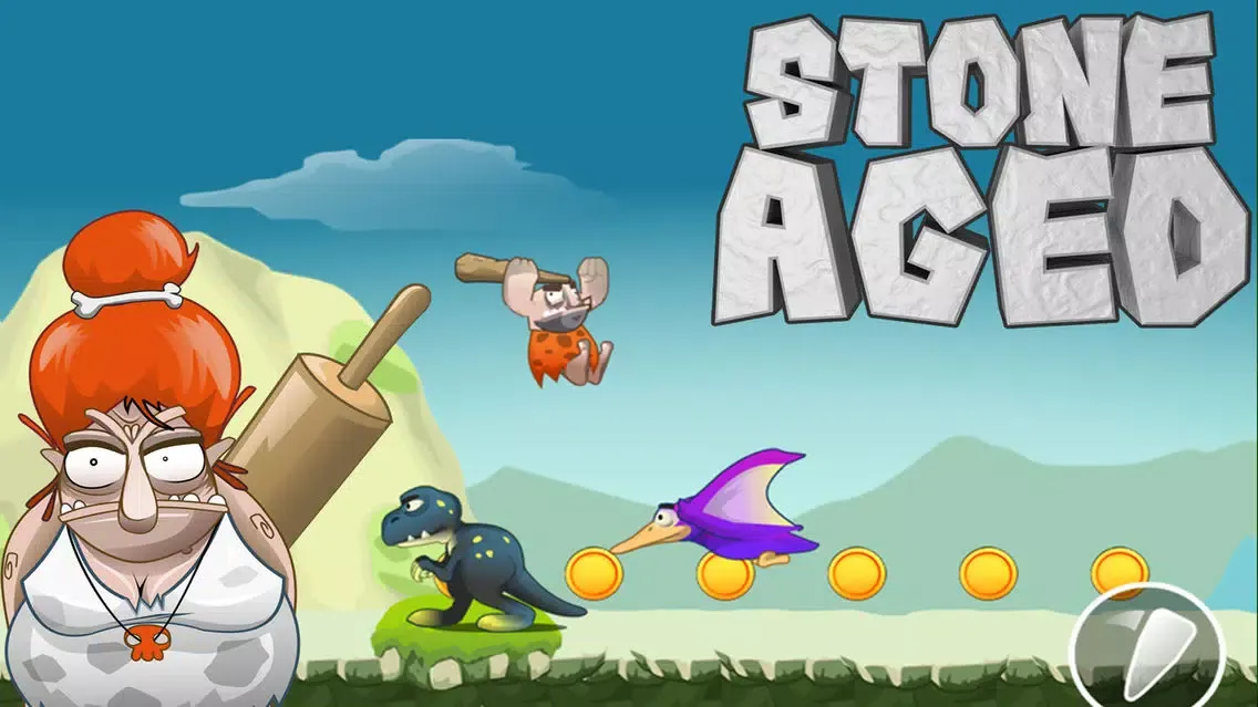Stone Aged - Caveman Runner In Super Stone Age World 스크린샷