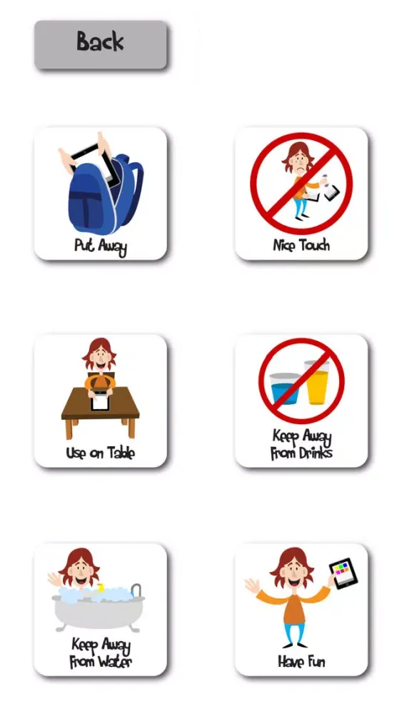 Capturas de tela do Taking Care of My Device Social Story