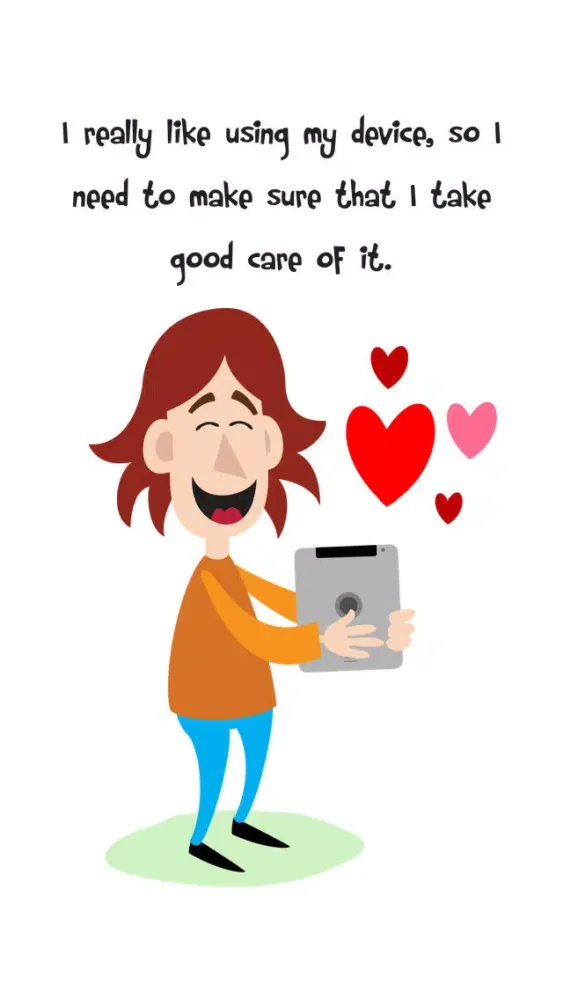 Capturas de tela do Taking Care of My Device Social Story